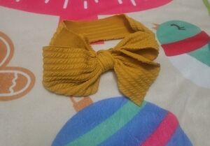 Kids Mustard Yellow Bow Headband